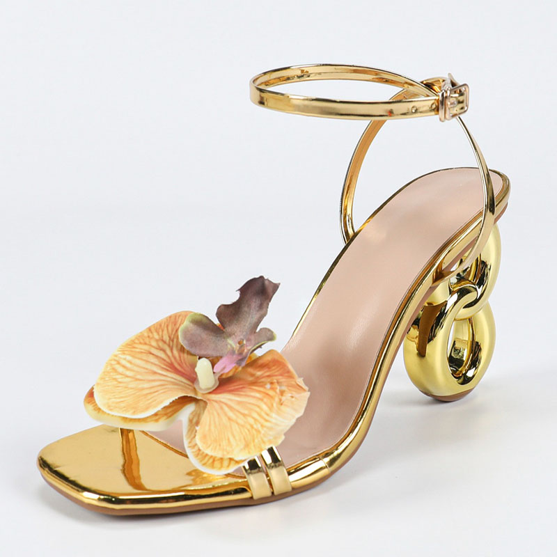 Women'S Shoes Quality - Aneikeh الذهبي المفتوحة تو مشبك StrapSandals